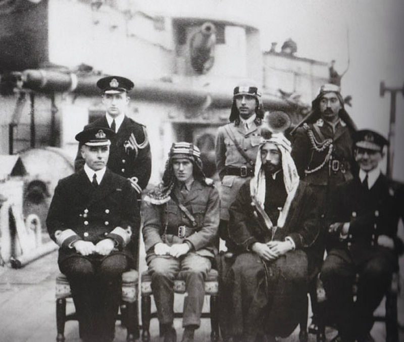 Emir Faisal Lt. Colonel T.E. Lawrence early 1918